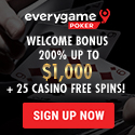 Everygame Poker, Casino  & Sportsbook